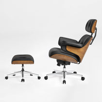 Mathias Leather Executive Chair with Ottoman