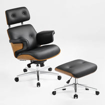 Mathias Leather Executive Chair with Ottoman