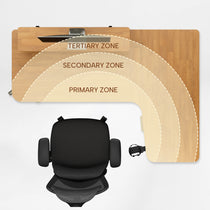 L-Shaped Standing Desk with Accessories Set (60"x23")