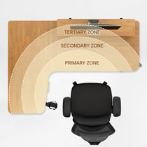 L-Shaped Standing Desk with Accessories Set (60"x23")