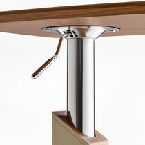 Height-Adjustable Saddle Leather C-Shaped Side Table