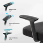 adjustable armrest,blue, fabric