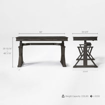 Eureka Ark X 60'' Executive Standing Desk Dimension