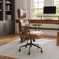 Cameron, Suede Fabric High Back Office Chair Brown/Gray