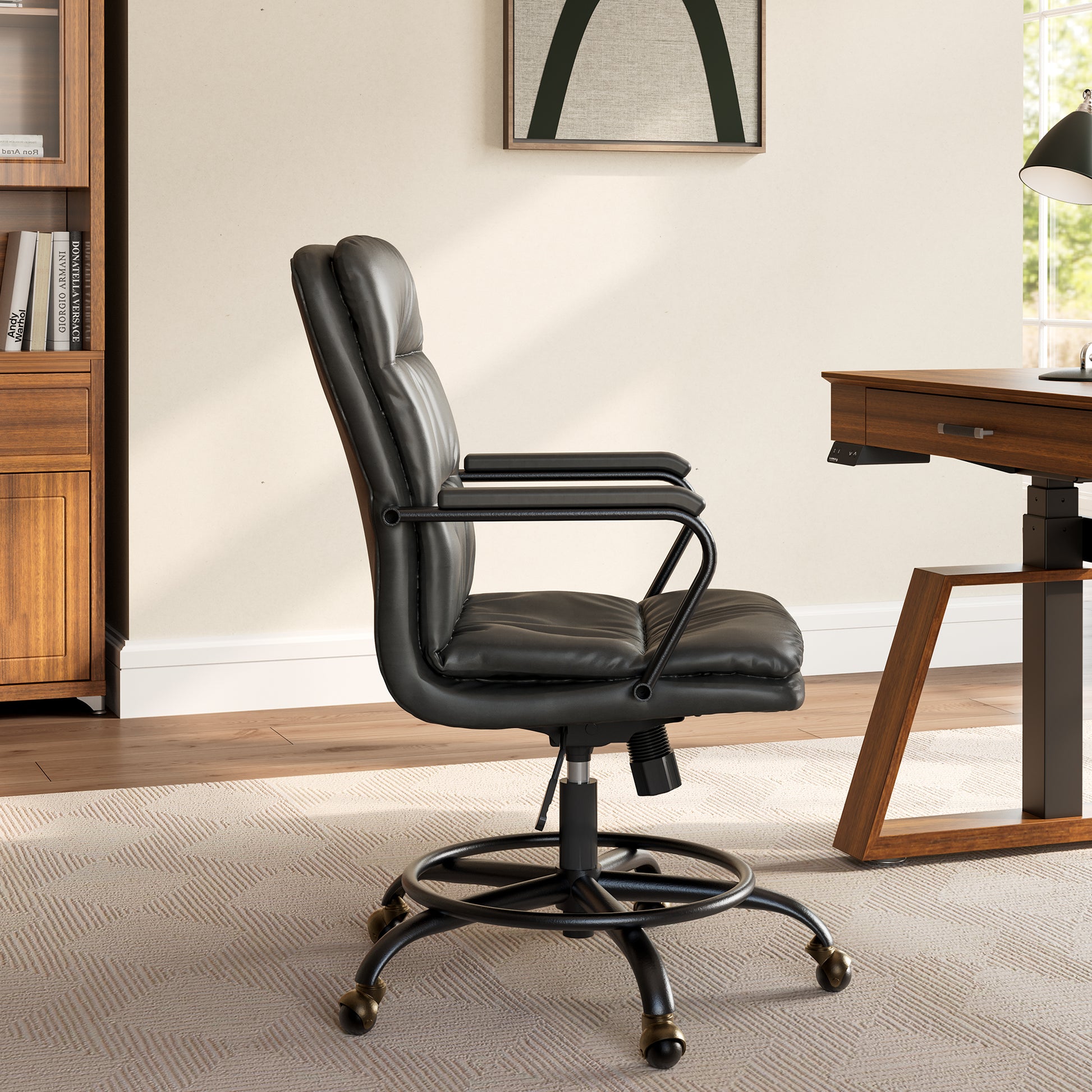 Eureka Ergonomic Gray Office Chair with Armrests