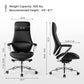 Serene Nox, Genuine Leather Executive Office Chair Product Dimensions