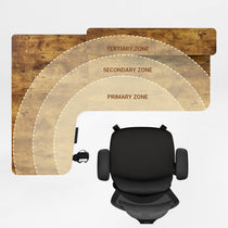 L-Shaped Standing Desk with Accessories Set (60"x23")