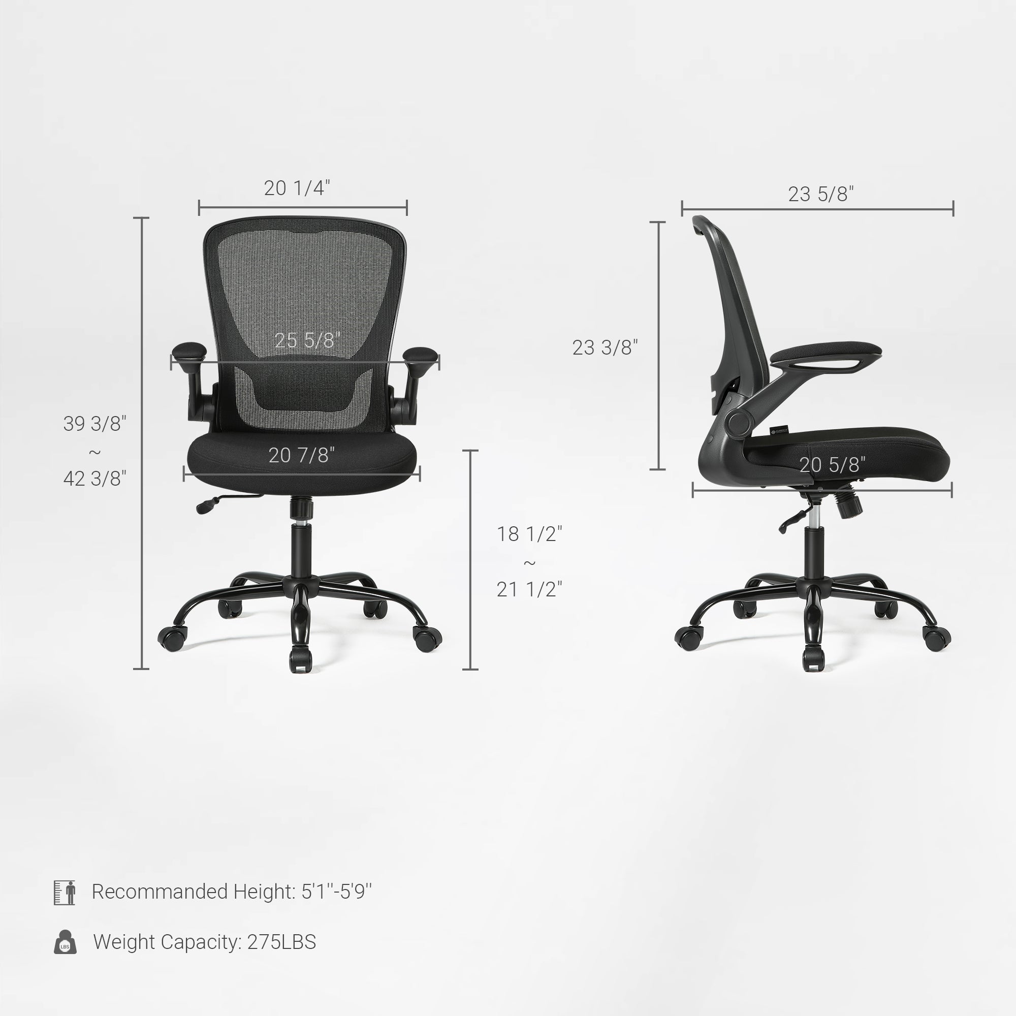Eureka Ergonomic mesh office chair with adjustable lumbar support