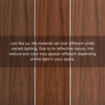 41 Walnut Coffee Table Wood Grain Detail, Color Variations Due to Light.