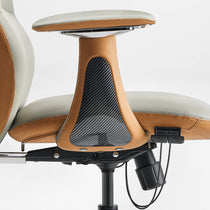 Eureka Ergonomic Cruz Faux Leather Executive Office Chair with a polished aluminum five-star base and Class-4 gas lift