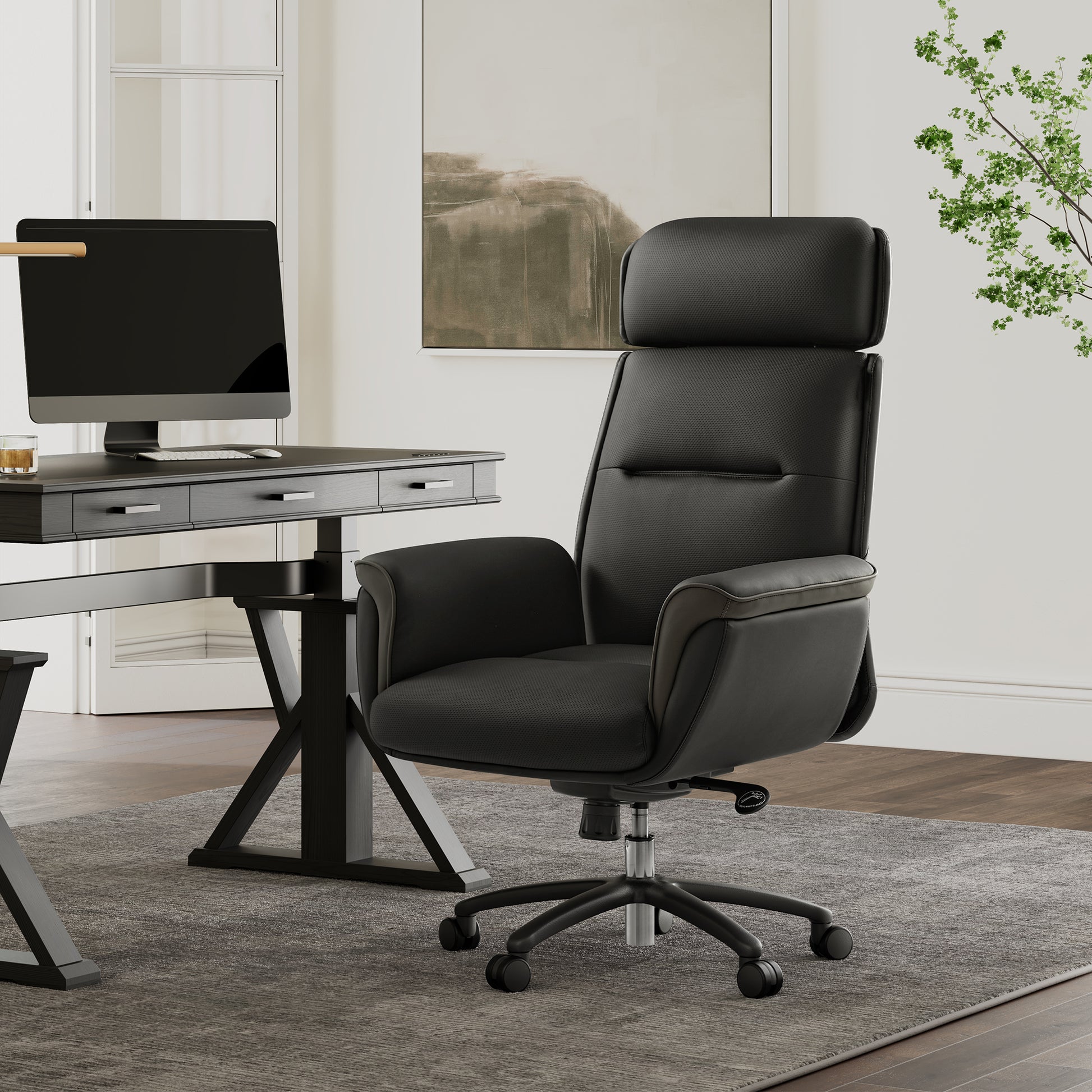 Royal Executive Office Chair in Black, Ergonomic Design Home Office.