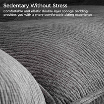 Grayson Power Recliner Chair Close-Up Showing Gray Fabric Detail for Comfortable Support.