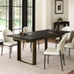 78"-118" Minimalist Extendable Dining Table with Sintered Stone Desktop, Black