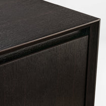 Zen Classic Executive Standing Desk Detail: Dark Wood Finish With Elegant Grain, Showcasing Craftsmanship and Design.