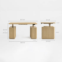 Opal Aurelia Fluted Standing Desk (60"x29")