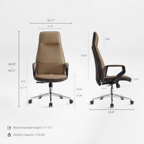 Clara, Faux Leather Executive Ergonomic Office Chair