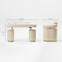 Executive Office Set: Opal Standing Desk & Napa Leather Chair