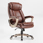 Preston Executive Office Chair in Brown Pu Leather. Ergonomic Executive Office Chair for Home Office.