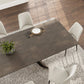 Charlotte, 90"-129" Extendable Dining Table With Sintered Stone Desktop, Black