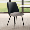 Solace, Upholstered Dining Side Chairs Set of 2, Black Gray - Black