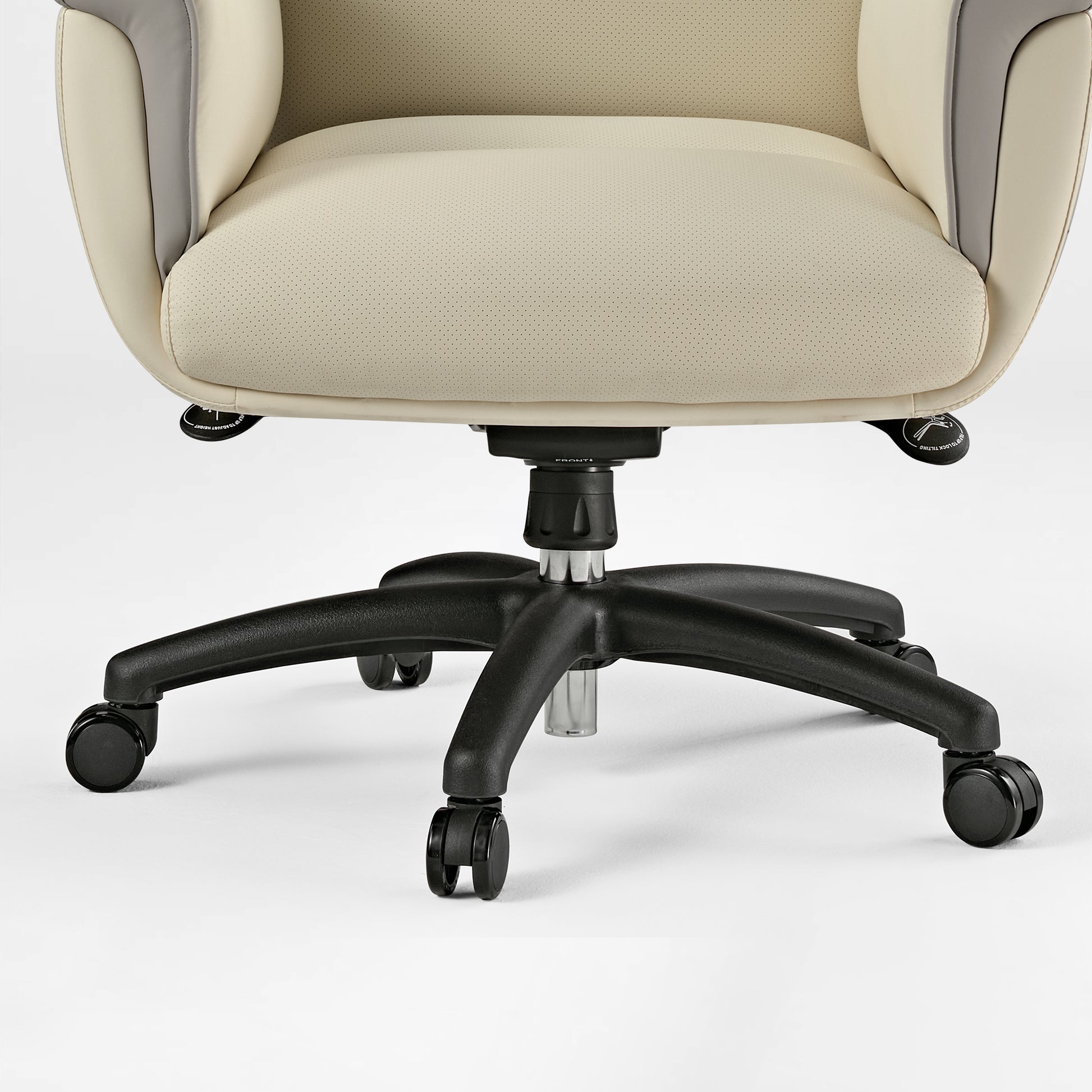 Royal Microfiber Leather Executive Office Chair – Beige Finish With Premium Quality Craftsmanship.