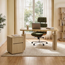 Eureka Ergonomic Aurelia Fluted File Cabinet, Modern Home Office Set with Aurelia Desk and Ergonomic Chair