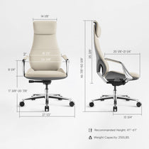 Serene Aaron, Genuine Leather Executive Office Chair