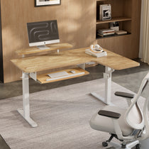 L-Shaped Standing Desk with Accessories Set (60"x23")