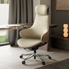 Serene Ella, Genuine Leather Executive Office Chair - Off-White