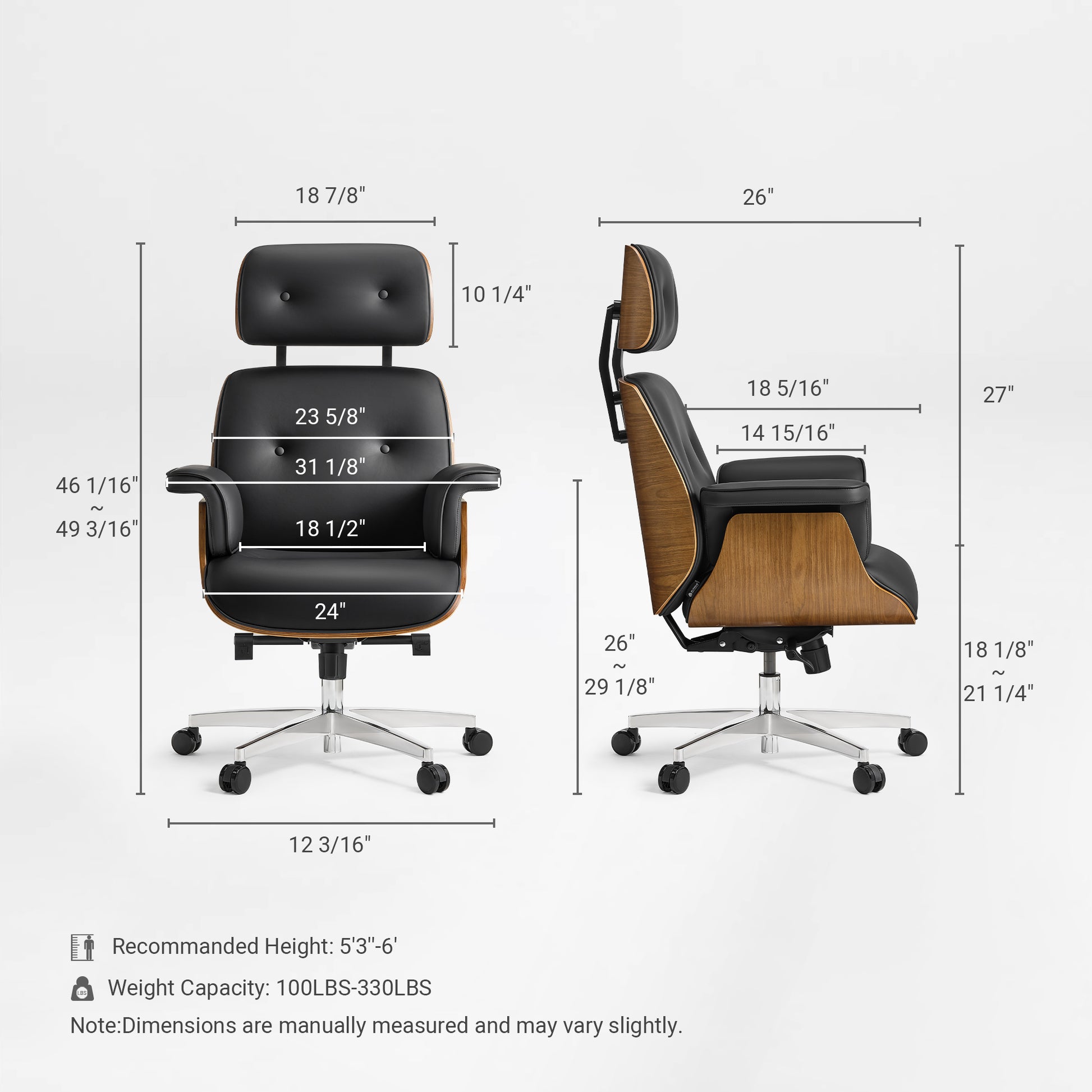 Eureka Ergonomic Mathias ivory leather chair beside a window