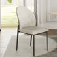 Chic, Upholstered Dining Side Chair Set of 2, Off-White