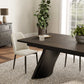 Charlotte, 90"-129" Extendable Dining Table With Sintered Stone Desktop, Black