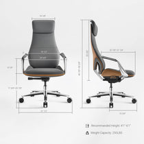 Serene Aaron, Genuine Leather Executive Office Chair