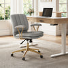 Adena Velvet Office Chair - Gray