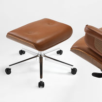 Mathias Leather Executive Chair with Ottoman