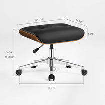 Mathias Leather Executive Chair with Ottoman