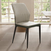 Ember, Upholstered Dining Side Chair Set of 2, Gray & Bottle Green - Gray