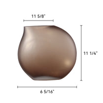 HD-01 Vase in Brown, Dimensions: 11 5/8 X 11 1/4 X 6 5/16, a Stylish Home Decor Accent.