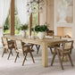 Edora Oak Extendable Dining Table in a Modern Dining Room Setting, Oak Veneer, Minimalist Design.