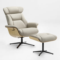 Matteo,Napa Leather Lounge Chair and Ottoman