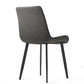 Eureka Modern Grey Dining Chairs with Leather Upholstered Set of 2