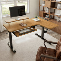 L-Shaped Standing Desk with Accessories Set (60"x23")