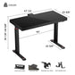 GTG-G47, 47x23 Glass Desktop Gaming Standing Desk