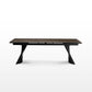 90"-129" Extendable Dining Table With Sintered Stone Desktop, Black