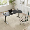 70x29 Unique Shape Office Standing Desk - Black