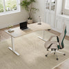 70x29 Unique Shape Office Standing Desk - Oak
