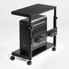 Height-Adjustable Illuminated Panel CPU Cart - Black(Frosted Glass)