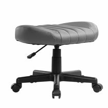 Eureka Ergonomic Grey Footstool With Wheels, Ergonomic Comfort for Home Office.