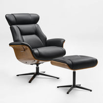 Matteo,Napa Leather Lounge Chair and Ottoman