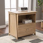 Oak Texture Finish Open Storage Cabinet